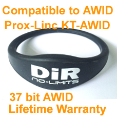 Proximity Wristband AWID 125KHz 37bit Format compatible with AWID Prox-Linc PT-AWID
